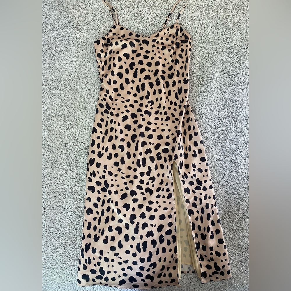 ANIMAL PRINT SLIP DRESS